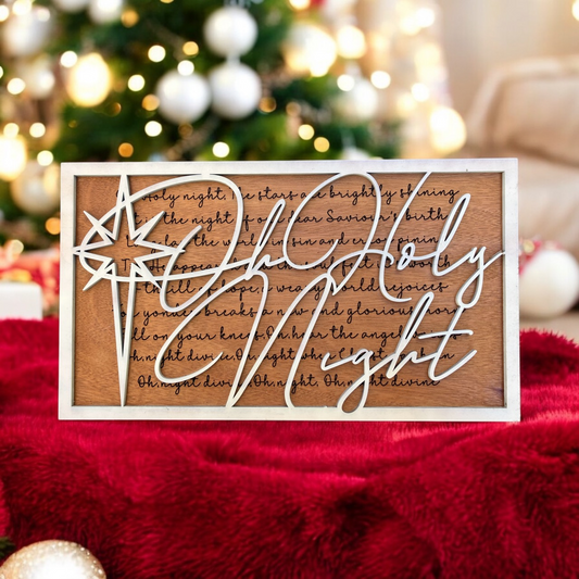 Oh Holy Night lyric sign